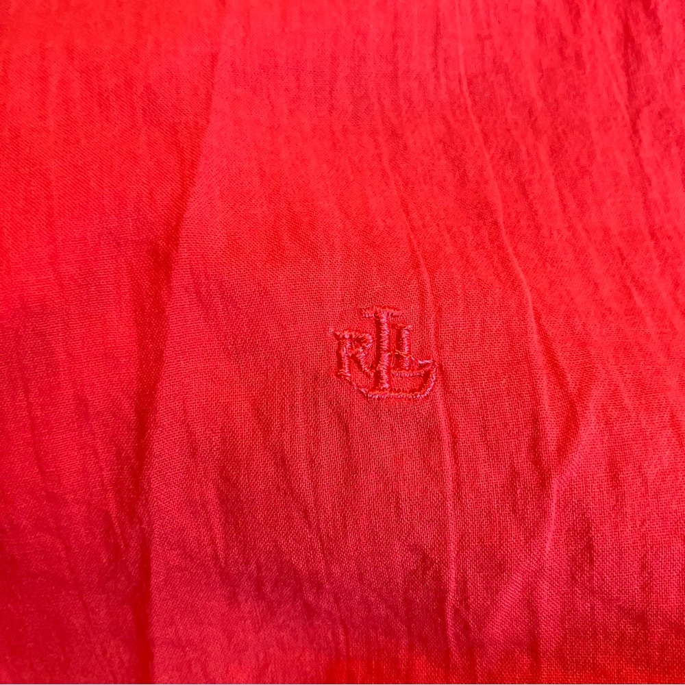 Lauren Ralph Lauren Red Pink Dress Coverup Women Lightweight Beach Size Large - Picture 11 of 11